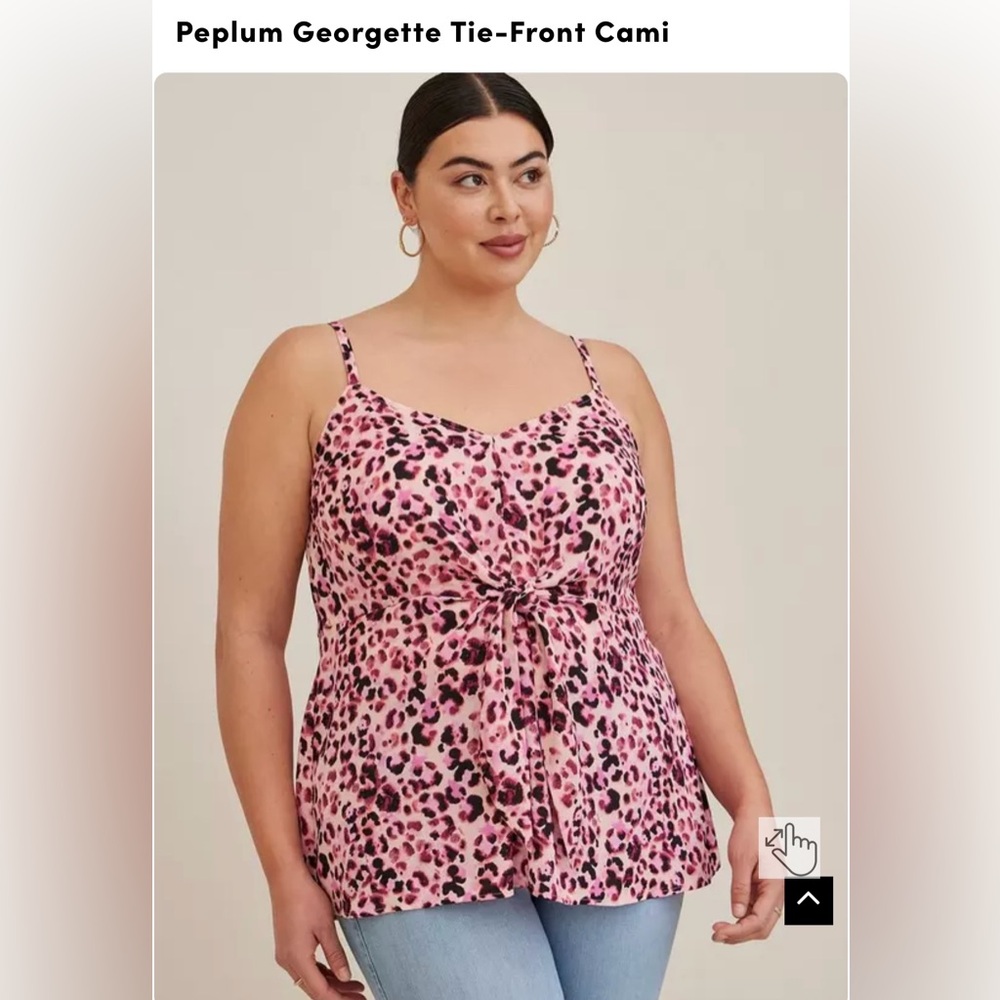Torrid Pink and Black Leopard Camisole